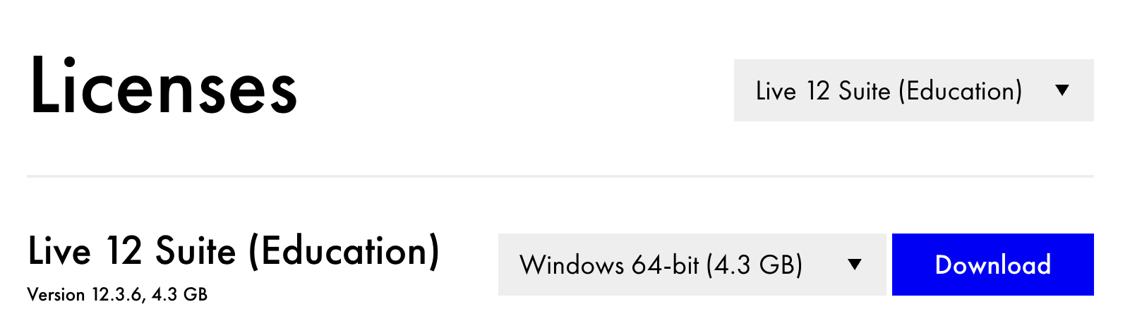 Ableton Ableton Live 12 Suite (EDU/Academic Version)